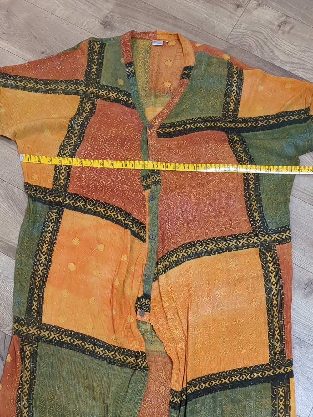 Mission Canyon boho-style button-down maxi dress or duster cardigan One Size - Picture 4 of 7